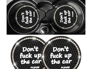 2 Pack Bling Car Coasters for Cup Holder