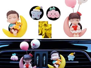 HEIFULEY 6 Pieces Cute Car Air Fresheners Vent Clip