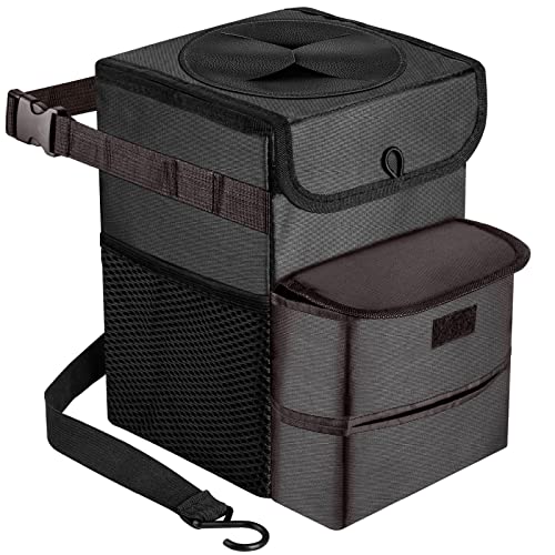 GPUSFAK Car Trash Can Foldable Garbage Bin Leakproof 3 Gallons Black GPUSFAK Car Trash Can Foldable Garbage Bin Leakproof 3 Gallons Black
