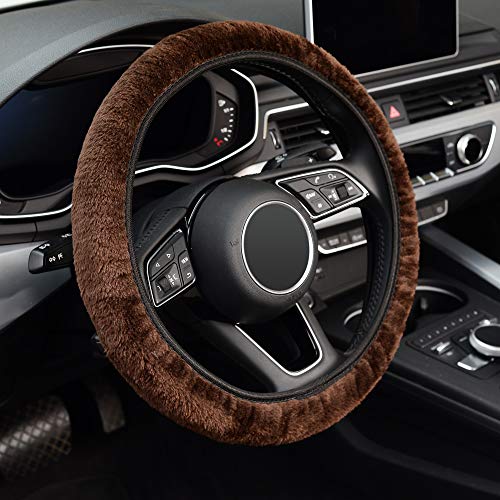KAFEEK Elastic Long Microfiber Plush Steering Wheel Cover for Winter Warm KAFEEK Elastic Long Microfiber Plush Steering Wheel Cover for Winter Warm