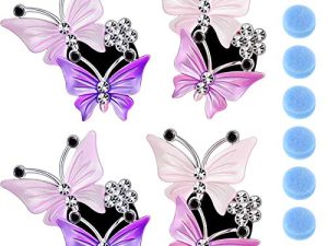 4 Pieces Car Aromatherapy Vent Clips Dual Butterfly Car Air Vent Freshener Perfume Clip Aroma Diffuser Decoration