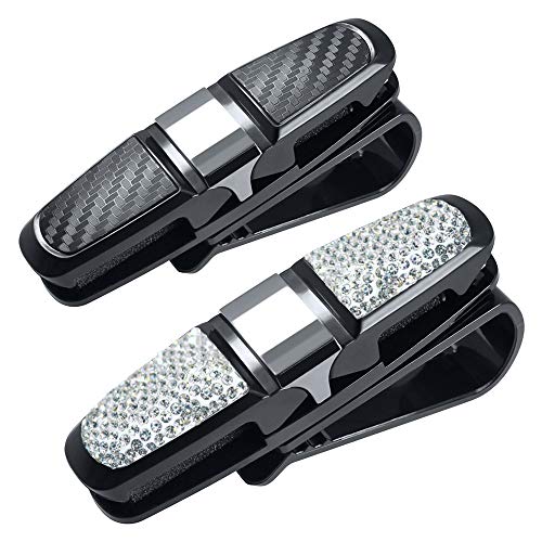 FineGood 2 Pack Glasses Holders for Car Sun Visor FineGood 2 Pack Glasses Holders for Car Sun Visor