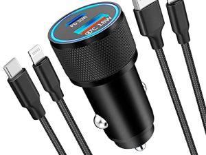 [Apple MFi Certified] iPhone Fast Car Charger