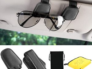 ANMEI 2 Pack Sunglass Holder for Car Visor