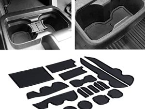 JDMCAR Liner Accessories Compatible with 2023 2022 Toyota Tacoma 2016 2017 2018 2019 2020 2021 Custom Fit Cup and Door Center Console Inserts (Double Cab