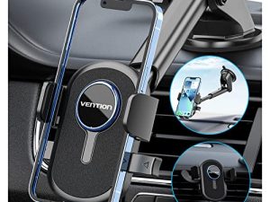 Phone Mount for Car VENTION Vent-Windshield-Dashboard Car Cell Phone Holder Mount 3 in 1 Automobile Cradles Stand Compatible with iPhone Samsung Cellphones and Car Accessories for iPhone 13 14 Pro Max