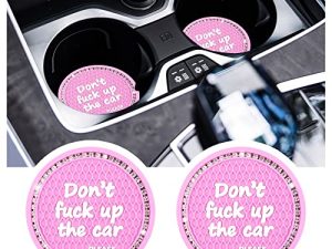 Junecarp 2 Pack Car Cup Holder Coaster