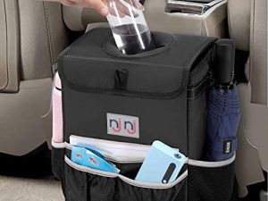 njnj Waterproof Car Trash Can Garbage Bin
