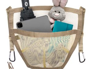 Car Cache Purse Holder for Car - Net Pocket Handbag Holder - Car Storage Organizer Between Front Seats - Car Accessories