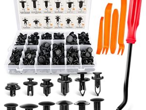 GOOACC 240PCS Bumper Retainer Clips Car Plastic Rivets Fasteners Push Retainer Kit Most Popular Sizes Auto Push Pin Rivets Set -Door Trim Panel Fender Clips for GM Ford Toyota Honda Chrysler