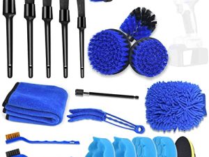 SJPLZQC 21 Pcs Car Cleaning Tools Kit with Car Detailing Brush Set