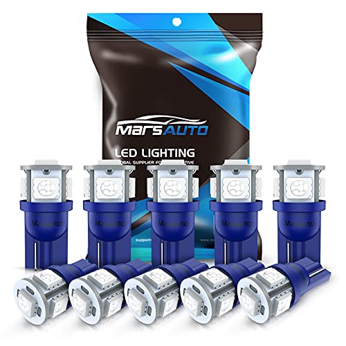 Marsauto 194 LED Bulb Blue 168 T10 2825 5SMD No Polarity Replacement Bulbs for Car Dome Map Door Courtesy License Plate Dashboard Lights Lamp 12V Marsauto 194 LED Bulb Blue 168 T10 2825 5SMD No Polarity Replacement Bulbs for Car Dome Map Door Courtesy License Plate Dashboard Lights Lamp 12V