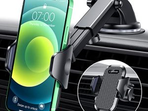 VANMASS [Upgraded] Car Phone Mount [Strong Suction & Military Sturdy] Cell Phone Holder Car Dashboard Windshield Air Vent