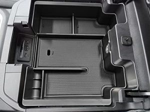 Full Size Center Console Organizer Tray Compatible with 2019-2022 Chevy Silverado/GMC Sierra 1500 and 2020-2022 2023 Silverado/Sierra 2500HD 3500HD Accessories -Full Console w/Bucket Seats ONLY