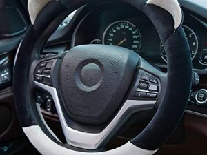 ChuLian Cute Winter Warm Plush Auto Car Steering Wheel Cover for Women Girls