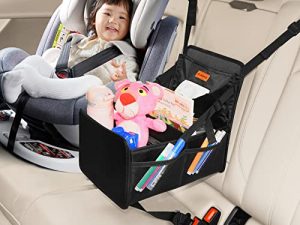 Kids Car Organizer Backseat- Easy-to-Reach Car Organizers and Storage for Back Seat Between Seats with Tissue Box and Side Pockets