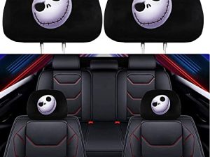 luoji 2 Pack Headrest Covers for Nightmare Before Christmas Jack Skellington