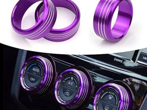 For Subaru AC Knob Cover Accessory Center Console Switch Volume Temp Control Button Ring Trim Compatible with Forester 2014-2018
