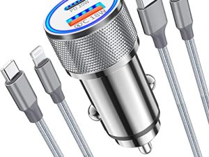 [Apple MFi Certified] iPhone Fast Car Charger