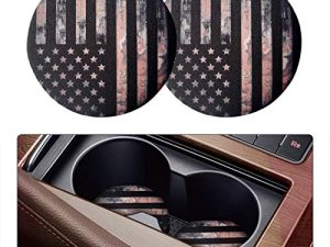 2 Pack Car Coasters for Drinks Absorbent - 2.75 Inch Cute Car Cup Holder Coasters for Women
