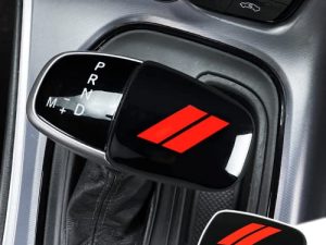 auovo Gear Shift Knob Trim for Charger Accessories Challenger 2015-2022 / Durango 2016-2023 ABS Interior Decoration Gear Shifter Cover (Black)
