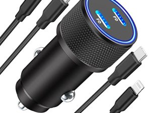 [Apple MFi Certified] iPhone Fast Car Charger