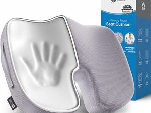 Seat Cushion Pillow for Office Chair - Memory Foam Firm Coccyx Pad - Tailbone