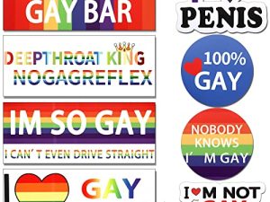 8 Pieces Magnetic Bumper Decals Funny Bumper Stickers for Adults Pranks Funny Car Stickers Colorful Magnet Joke Decals Car Accessories for Present Cars Truck Vehicle Luggage Refrigerator