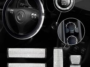 8 Pack Bling Diamond Car Accessories Set for Women