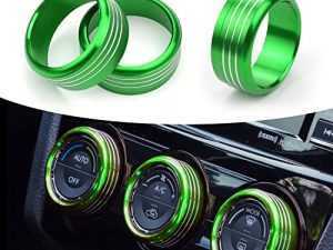 For Subaru AC Knob Cover Accessory Center Console Switch Volume Temp Control Button Ring Trim Compatible with Forester 2014-2018