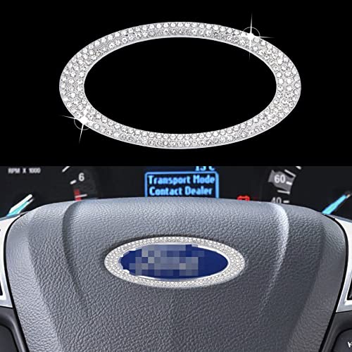 UREHEPO Bling Car Steering Wheel Logo Caps Diamond Decoration Compatible with Ford Edge UREHEPO Bling Car Steering Wheel Logo Caps Diamond Decoration Compatible with Ford Edge