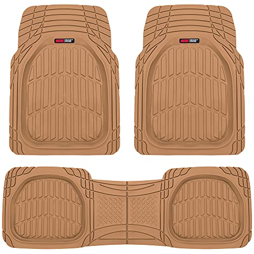 Motor Trend 923-BG Beige FlexTough Contour Liners-Deep Dish Heavy Duty Rubber Floor Mats for Car SUV Truck & Van-All Weather Protection Trim to Fit Most Vehicles(Tan Beige) Motor Trend 923-BG Beige FlexTough Contour Liners-Deep Dish Heavy Duty Rubber Floor Mats for Car SUV Truck & Van-All Weather Protection Trim to Fit Most Vehicles(Tan Beige)