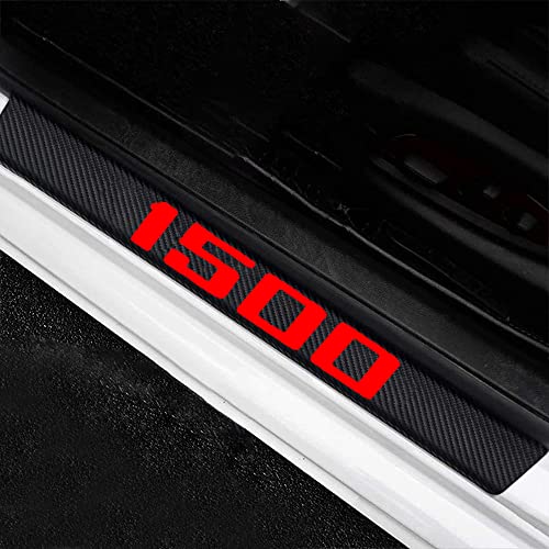 HFFW 4Pcs/Set Carbon Fibre Vinyl Reflective Car Door Sill Decoration Accessories Scuff Plate for Chevy Silverado Dodge RAM 1500 Door Sill Plate Protector HFFW 4Pcs/Set Carbon Fibre Vinyl Reflective Car Door Sill Decoration Accessories Scuff Plate for Chevy Silverado Dodge RAM 1500 Door Sill Plate Protector