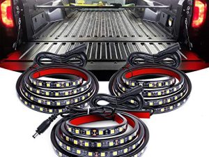 Nilight 3PCS 60 Inch Bed Light Strip 270 LED with On/Off Switch Blade Fuse Splitter Extension Cable for Cargo Pickup Truck SUV RV Boat