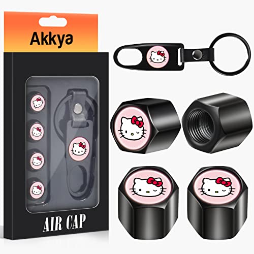 Akkya Tire Valve Stem Caps Cover for Car Bike Bicycle Motorcycles Tractors Mountain Bikes Trucks Cute Kawaii Cartoon Cat Black Metal Chrome Tire Air Pressure Covers Wheel Accessories Parts Akkya Tire Valve Stem Caps Cover for Car Bike Bicycle Motorcycles Tractors Mountain Bikes Trucks Cute Kawaii Cartoon Cat Black Metal Chrome Tire Air Pressure Covers Wheel Accessories Parts