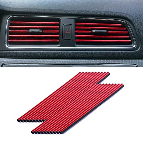 LivTee 20 Pieces Car Air Conditioner Decoration Strip for Vent Outlet LivTee 20 Pieces Car Air Conditioner Decoration Strip for Vent Outlet