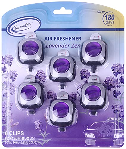 Air Jungles Lavender Zen Scent Car Air Freshener Clip Air Jungles Lavender Zen Scent Car Air Freshener Clip