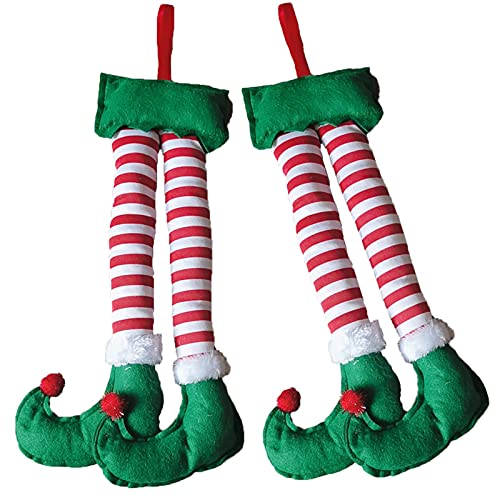 GCARTOUR Christmas Car Auto Costume Decoration Santa Claus Elf Legs Plush Stuffed Feet Sticking Out of Trunk or Stuck in Christmas Tree Decor (Elf 2PACK) GCARTOUR Christmas Car Auto Costume Decoration Santa Claus Elf Legs Plush Stuffed Feet Sticking Out of Trunk or Stuck in Christmas Tree Decor (Elf 2PACK)
