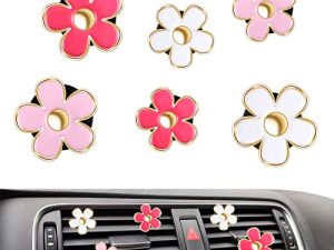 Car Decorations Flower Car Air Freshener Vent Clip