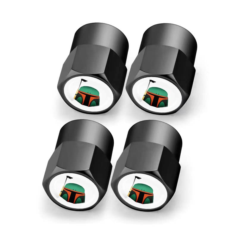 Aanlun for Star War Valve stem caps Car tire Valve caps 4PCS Boba Fett Car Tire caps fit Star War Car Accessories (Fit Boba Fett Black) Aanlun for Star War Valve stem caps Car tire Valve caps 4PCS Boba Fett Car Tire caps fit Star War Car Accessories (Fit Boba Fett Black)