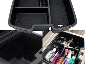 JOJOMARK Center Console Organizer Tray Compatible with 2007-2014 GMC Sierra Chevy Silverado Tahoe Yukon Suburban - Accessories Replaces 19166288 (Black)