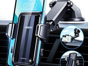 VANMASS [2022 Newest Car Phone Holder Mount [Upgraded Super Suction] Dashboard Phone Holder