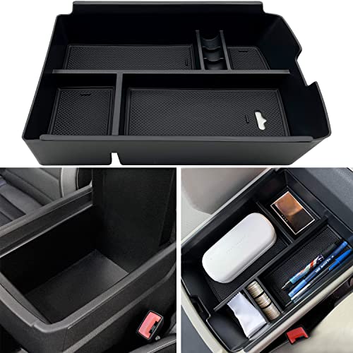 JOJOMARK for VW Atlas and Cross Sport Accessories Center Console Organizer 2018 2019 2020 2021 2022 2023 Insert ABS Armrest Box Secondary Storage JOJOMARK for VW Atlas and Cross Sport Accessories Center Console Organizer 2018 2019 2020 2021 2022 2023 Insert ABS Armrest Box Secondary Storage