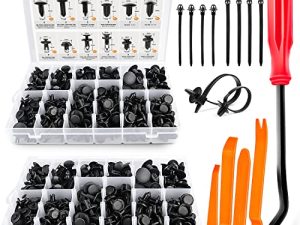 GOOACC 480PCS Bumper Retainer Clips with Fastener Remover Car Plastic Rivets Fasteners Push Retainer Kit -Door Trim Panel Clips for Toyota GM Ford Honda Acura Chrysler