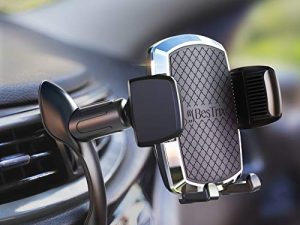 Bestrix Car Phone Mount Holder -SmartClamp Air Vent Cell Phone Car Holder Compatible with iPhone 12 11 Pro Xr Xs XS MAX XR X Galaxy S20 Note 20 Ultra & All Smartphones