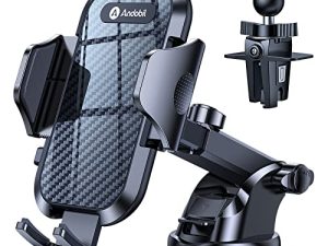 andobil Phone Mount for Car (Bumpy Roads Friendly) Cell Phone Holder Car — Easy Clamp Hands-Free Universal — Fit for Dashboard-Windshield-Vent iPhone 14 13 12 Pro Max