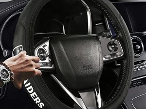 HFFW Retractable Steering Wheel Cover fit for Raiders Car Accessories Compatible with 15Inch Steering Wheel Most Auto