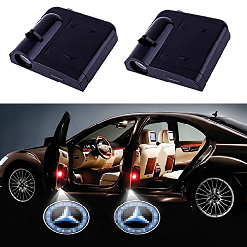 2Pcs Compatible with Mercedes Benz Wireless Car Door Logo Light LED HD Welcome Courtesy Ghost Shadow Projector Lamp Compatible with Mercedes Benz Cars 2Pcs Compatible with Mercedes Benz Wireless Car Door Logo Light LED HD Welcome Courtesy Ghost Shadow Projector Lamp Compatible with Mercedes Benz Cars