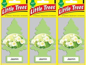 LITTLE TREES Car Air Freshener | Hanging Paper Tree for Home or Car | Jasmin | 3 Pack