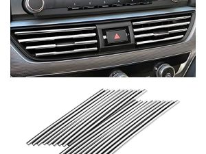 20 Pieces Car Air Conditioner Decoration Strip for Vent Outlet